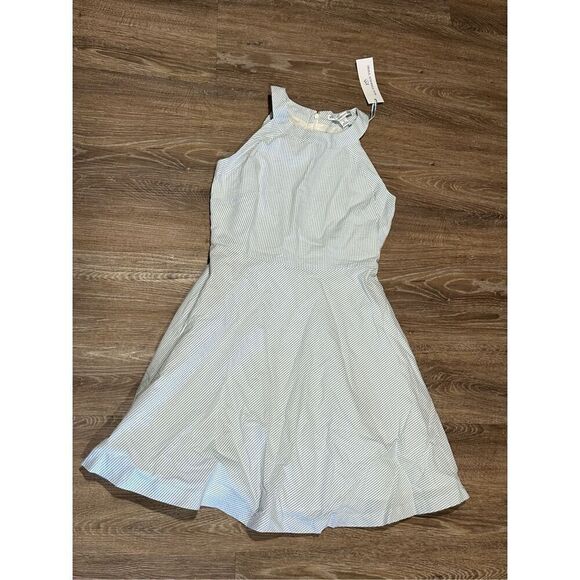 Southern tide boat blue seersucker mini dress coastal 2 new - Picture 1 of 14